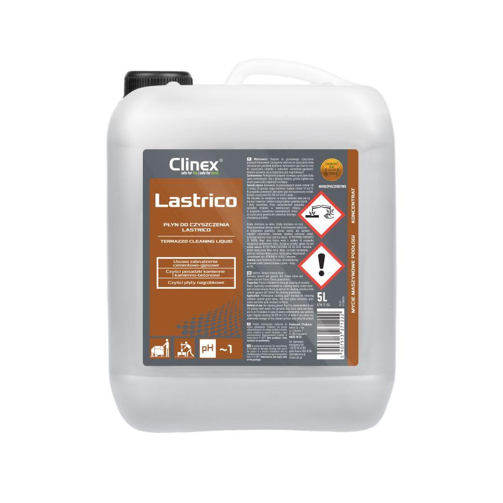 Clinex Lastrico 5L silny preparat do mycia kafli, granitu, usuwa zabrudzenia cementowo-gipsowe