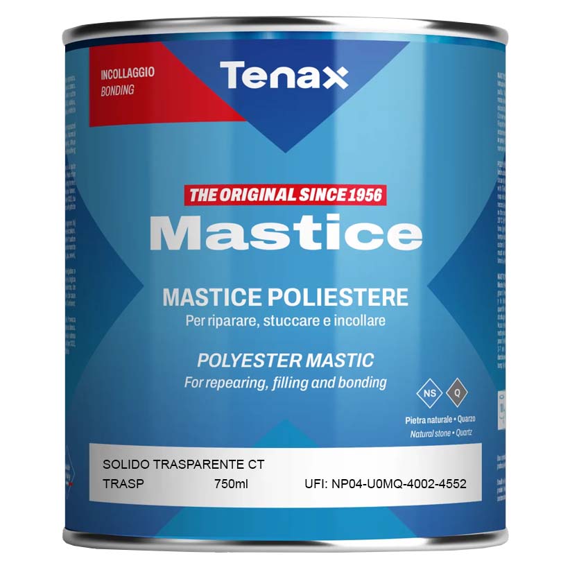 TENAX SOLIDO Transparente / Przezroczysty miodowy - klej do kamienia 750 ml