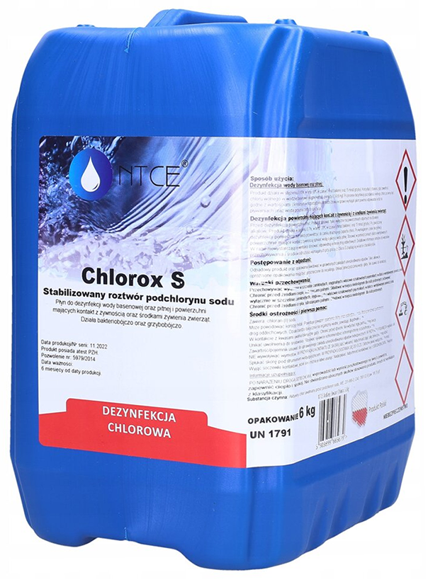NTCE Chlorox S - Chlor płynny - 5L 6kg