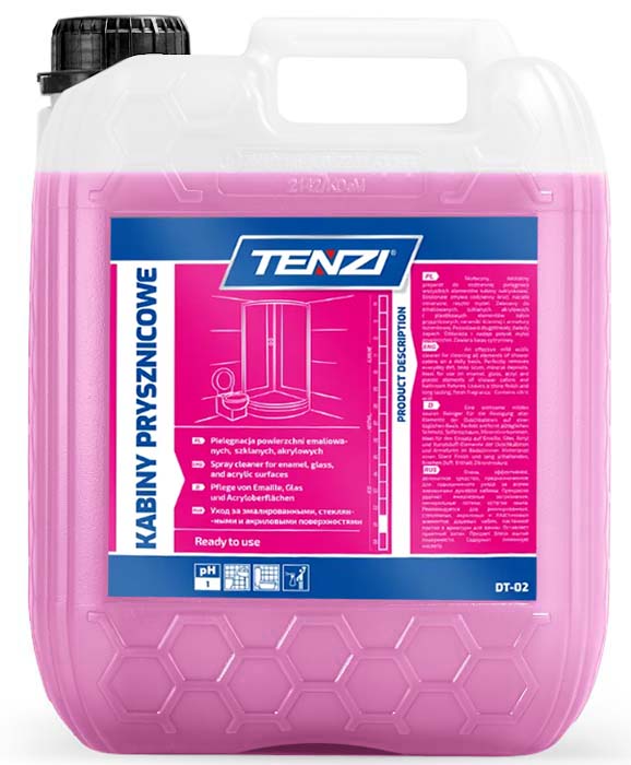TENZI Kabiny prysznicowe – Płyn do mycia kabin prysznicowych – 5L