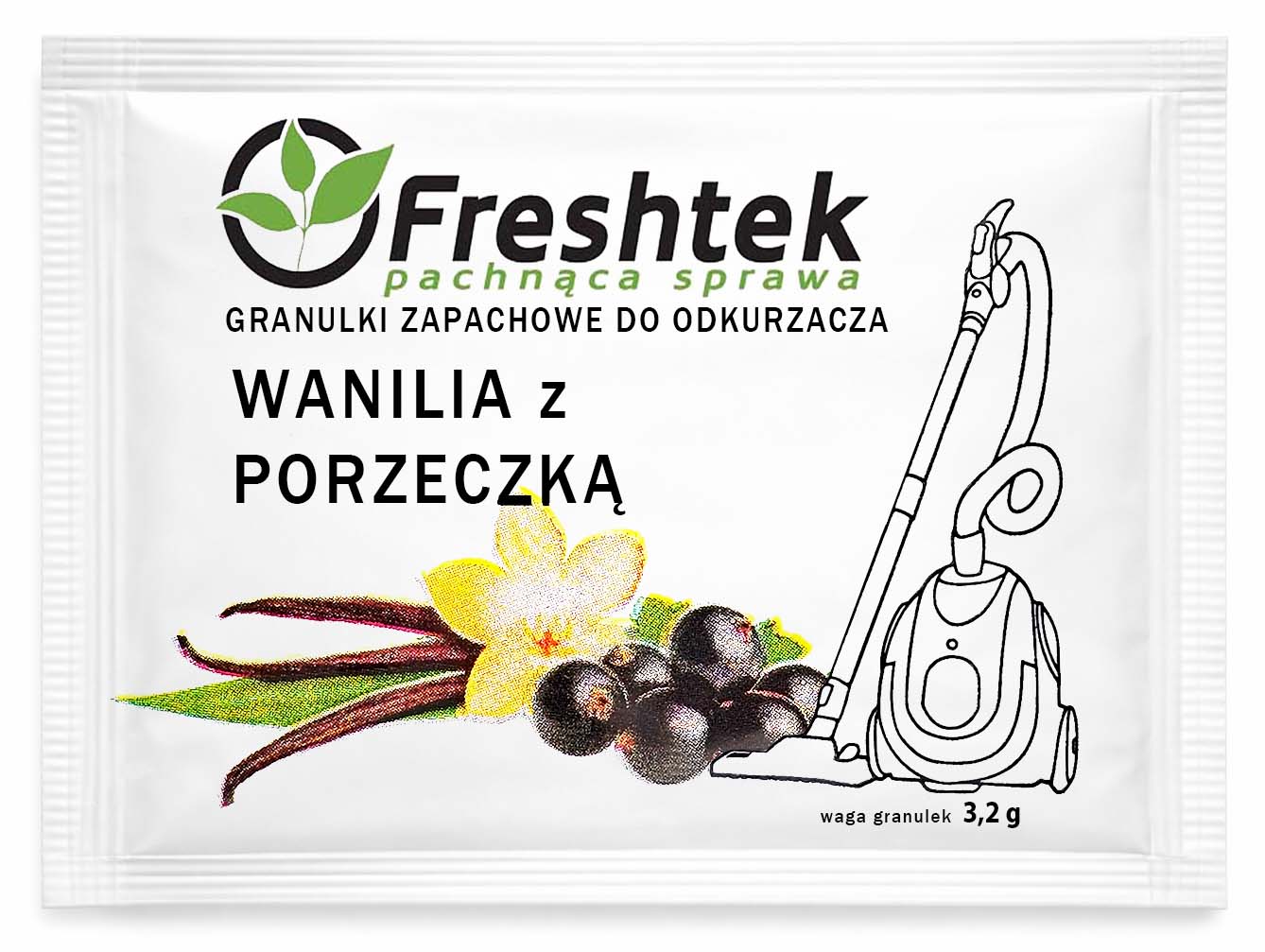 Freshtek SHAKE - granulki do odkurzacza Wanilia z porzeczką