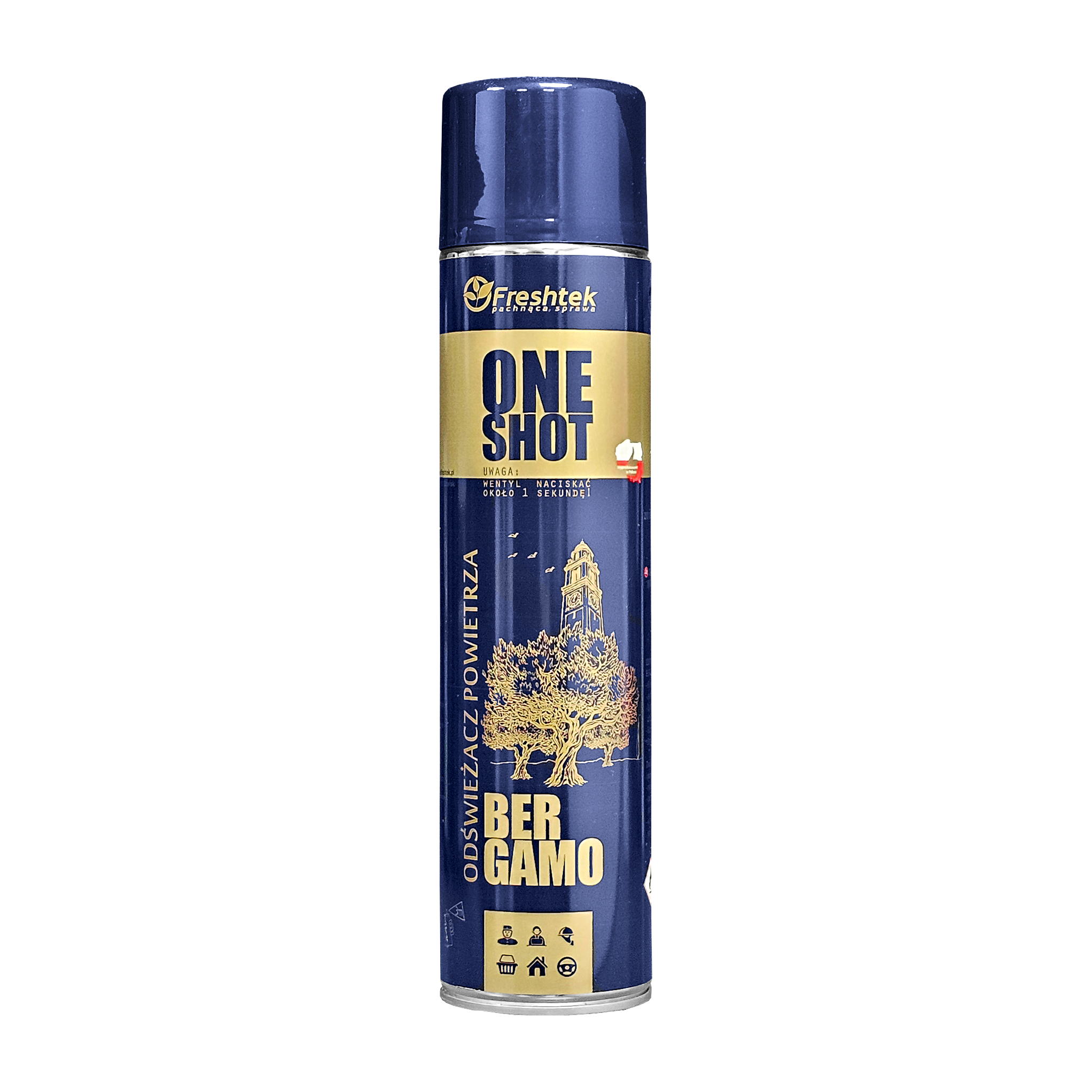 Freshtek ONE SHOT Bergamo – odświeżacz powietrza w aerozolu – 600 ml
